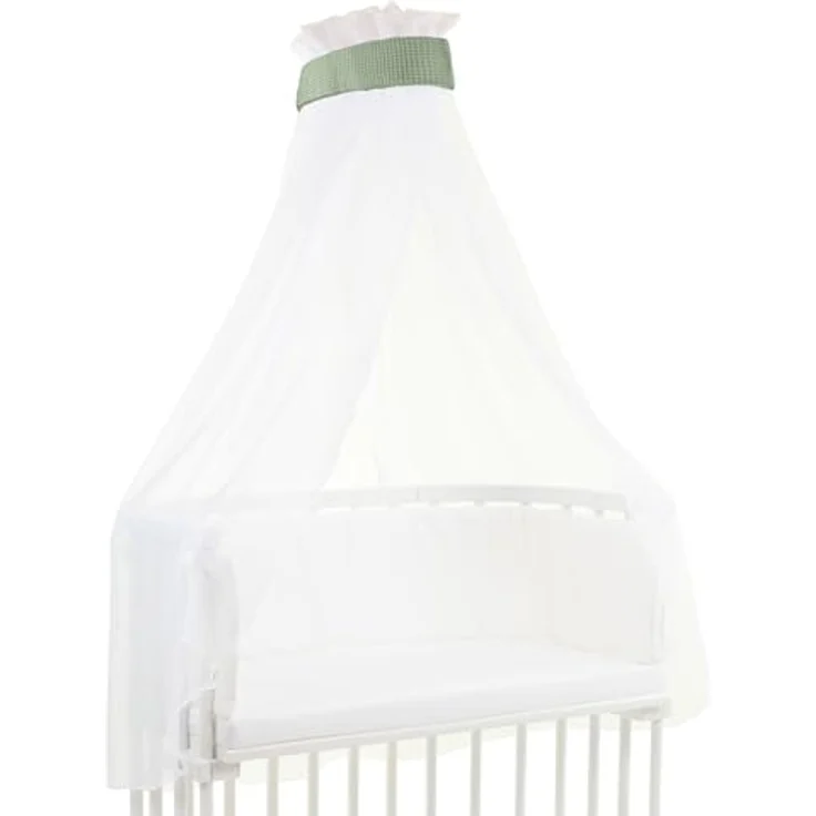 babybay Himmel Waffelpiqué mit Band passend für alle Modelle bis 96 cm Länge, jadegrün – Bild 2