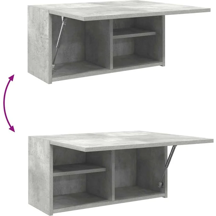 Bad-Wandschrank Betongrau 60 x 25 x 30 cm Holzwerkstoff – Bild 8
