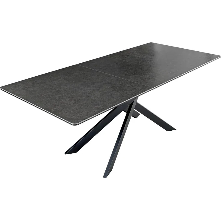 riess-ambiente Esstisch ALPINE 160 / 200cm anthrazit (Einzelartikel, 1-St), Keramik · ausziehbar · Metall-Gestell · Industrial Design