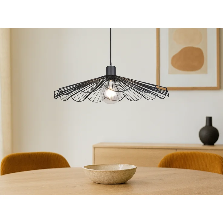 Pendelleuchte MARGARITA mit gefächertem Metall Gitterschirm Ø 50cm – Bild 5