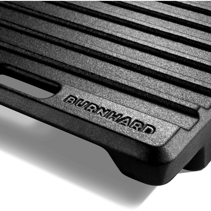 BURNHARD Grillplatte GRANT Gusseisen 2-in-1, Schwarz, 3,5 x 17,5 x 43 cm – Bild 5