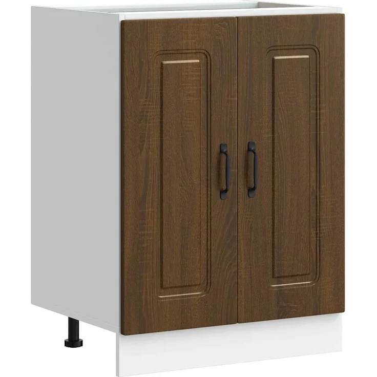 vidaXL Spülenunterschrank Kalmar Braun Eichen-Optik 60x46x81,5 cm 853444 – Bild 1