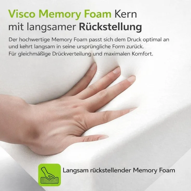 Ergonomisches Nackenkissen Memory Foam | Orthopädisch geformtes Schlafkissen für Nacken & Rückenkomfort - YaLiva_Decor® – Bild 2