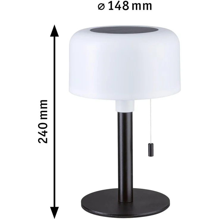 Paulmann 94607 LED Akkuleuchte Bartja 2700K IP44 dimmbar schwarz – Bild 7