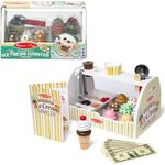 Melissa & Doug Wooden Scoop & Serve Ice Cream Counter (Play Food and Accessories, 28 Pieces, Realistic Scooper, 34.544 cm H x 21.844 cm W x 19.558 cm L)