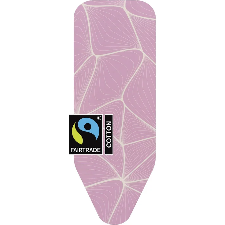 Brabantia Bügelbrettbezug C (Lilac Waves), 124 × 45 cm mit 2 mm Schaumstoffpolsterung, Bügeltischbezug für Bügeleisen & Dampfbügeleisen, gepolsterter Bezug aus Fairtrade-Baumwolle