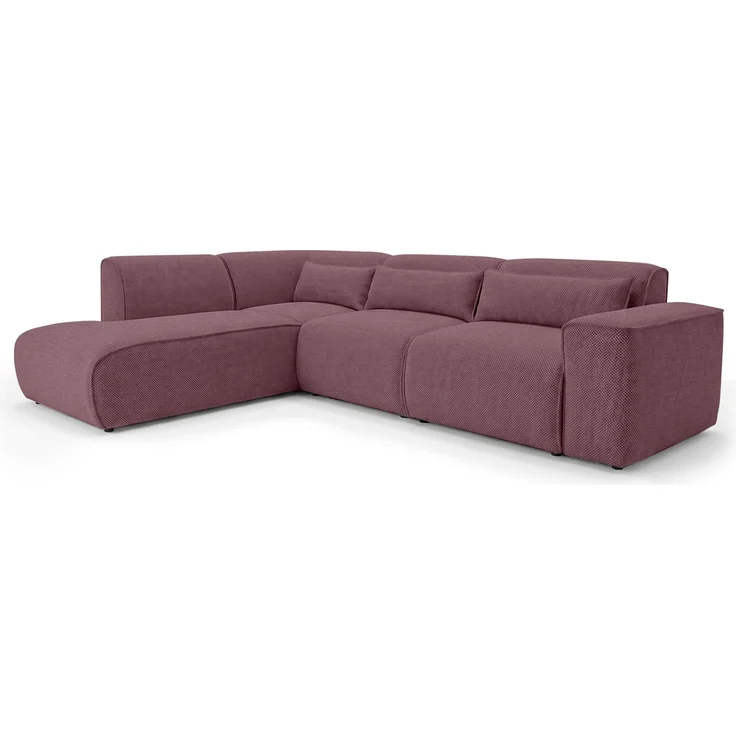 AX LIVING Wohnlandschaft mit Schlaffunktion Ruyam Altrosa Sofa L – Bild 4