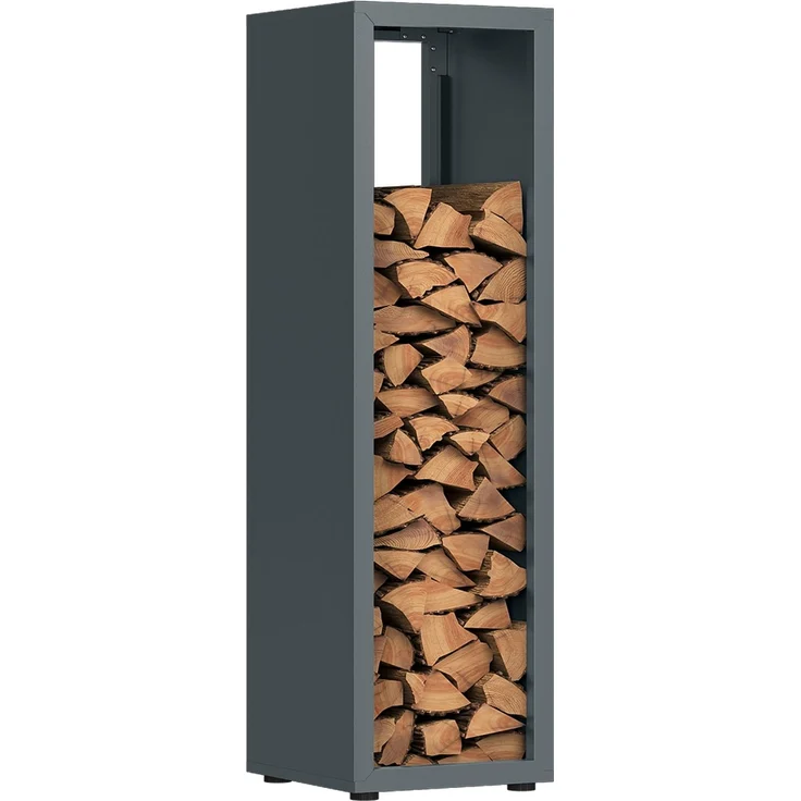 STEELSØN 'Keid' Kaminholzregal 110x40x40 cm, Brennholz Regal für innen/außen, rostfrei & wetterfest, stabil aus Metall, anthrazit – Bild 12