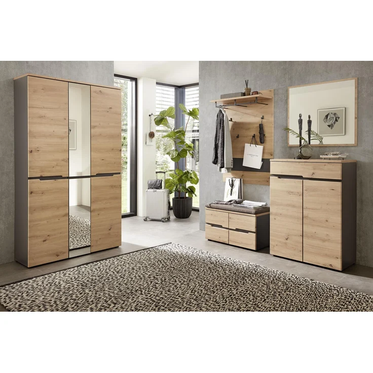 Garderoben Set MEMPHIS GH81 Artisan Eiche Nachbildung 5-teilig – Bild 3