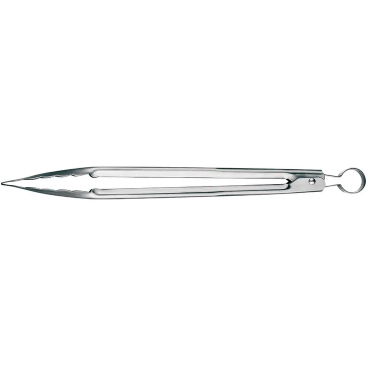 Mini Koch- und Servierzange mit Verschluss, edelstahl, Länge: 18 cm