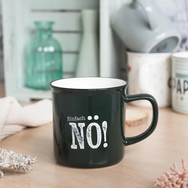 GRUSS & CO XL-Becher Motiv "Nö" | Lieblingsbecher aus Porzellan, Tasse mit Spruch, 55 cl, mit Geschenkbanderole | Geschenk lustig, Geburtstagsgeschenk | 74175 – Bild 2