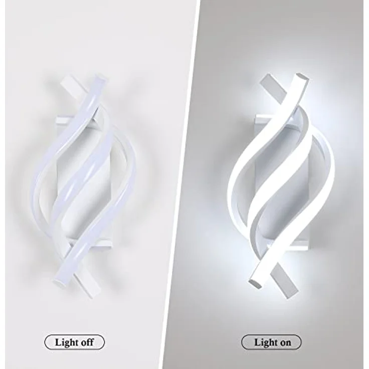 Comely LED Wandleuchte Innen, 22W 2500LM Wandlampe Innen Weiß, 6500K Modern Wandbeleuchtung LED für Wohnzimmer Schlafzimmer Treppenhaus Flur – Bild 10