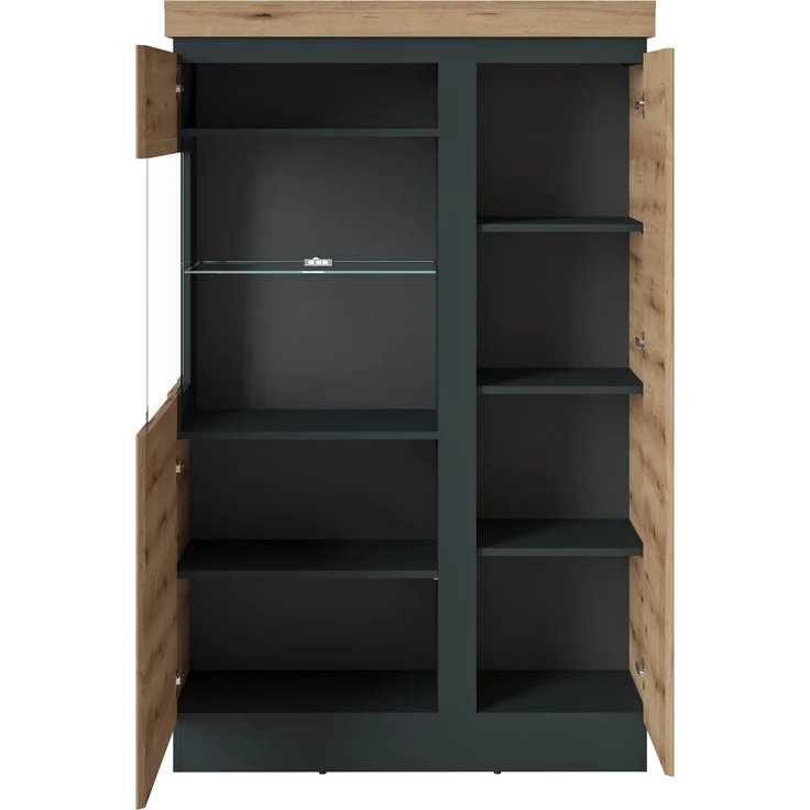 Wohnwand >Corte< (3-teilig) in Coast Evoke Eiche Dekor - 265x165x45 (BxHxT) – Bild 5