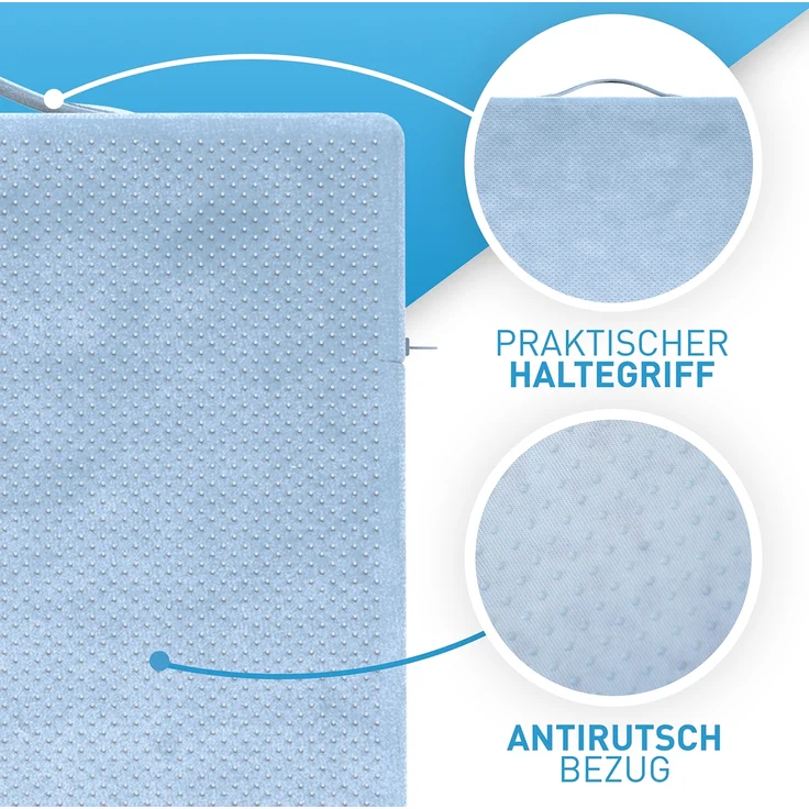Flipline Schaumstoff-Keilkissen 36 x 33 x 7 cm hellblau – Bild 5