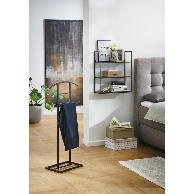 Herrendiener >23592< in schwarz, Metall - 45x101x26cm (BxHxT) – Bild 6