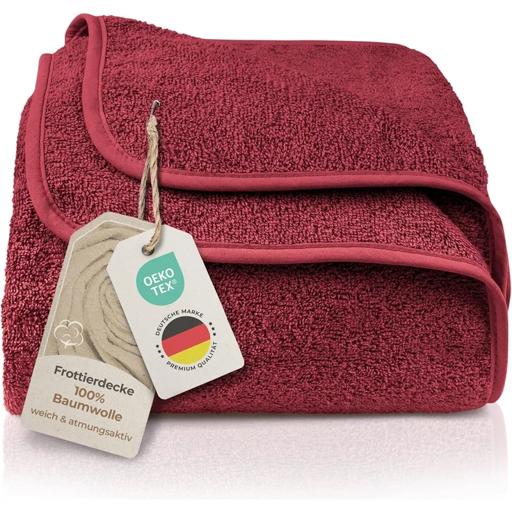 Wohndecke Frotteedecke 100% Baumwolle - Sommerdecke, Kuscheldecke, Laynenburg, Baumwolldecke als Sommer, Bett-Überwurf, Couch-Überwurf, Sofa-Decke – Bild 1