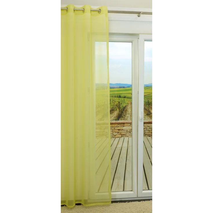 Lysel - Ösenschal Glimpse #1W in den Maßen (B x H): 135cm x 245cm in Gelbgrün/Grün