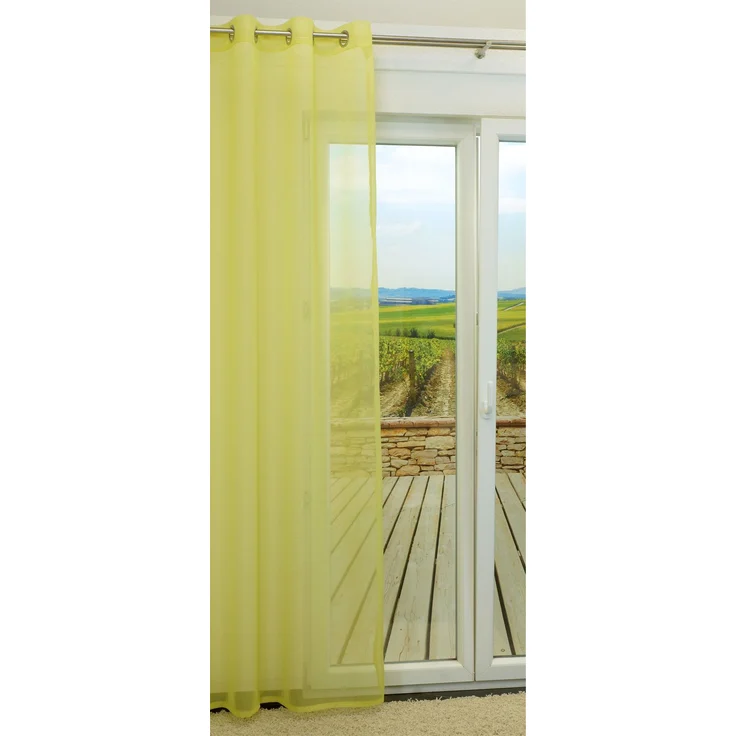 Lysel - Ösenschal Glimpse #1W in den Maßen (B x H): 135cm x 245cm in Gelbgrün/Grün – Bild 1