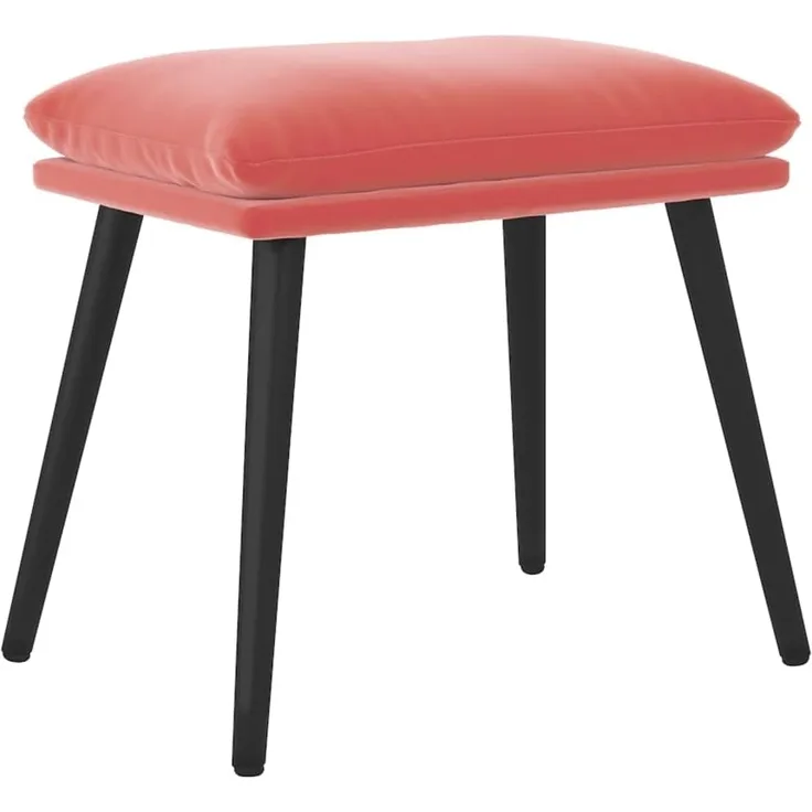 vidaXL Fußhocker Rosa 45 x 29,5 x 39 cm Samt [341508]