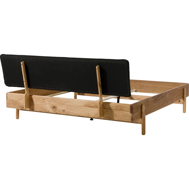 Bett Eiche 200x200x94 natur geölt, Kopfteil anthrazit KIEL #04 – Bild 10