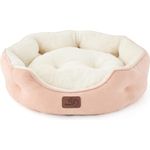 BEDSURE Katzenbett waschbar Katzen Bettchen - 51 x 48 x 15 cm Katzen Bett mit zweiseitig Innenkissen Katzenschlafplatz für Katzen oder kleine Hunde, rosa