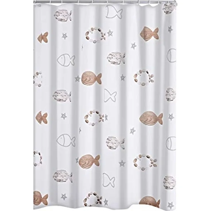 Ridder Duschvorhang Fishes beige Breite 180 cm
