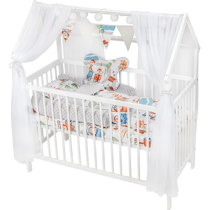 Hausbett 120x60 – Komplettset mit Matratze & Tierzug-Bettwäsche – Bild 3