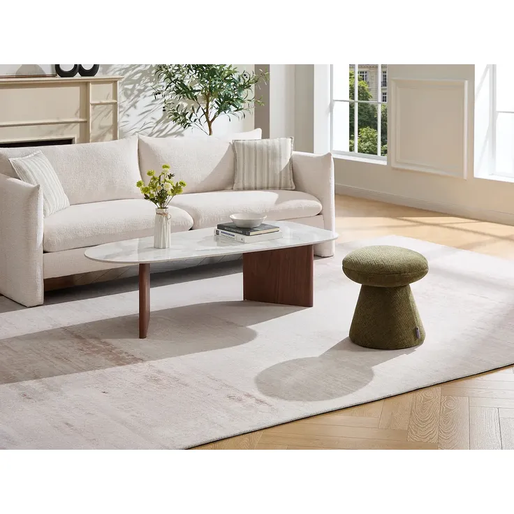 Vente-unique - ADEYOMA Pouf Stoff Grün - B 38,5 cm x H 42,5 cm x L 38,5 cm