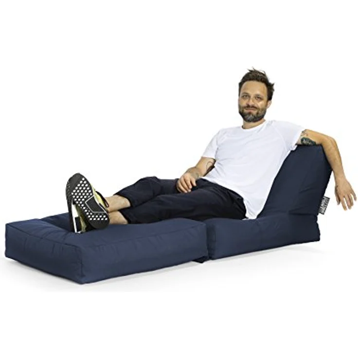 Sitting Point Sessel Twist Scuba, Outdoor-Sitzsack mit 300 l Füllvolumen, Blau, Pflegeleichter Bezug aus 100% Polyester, EPS-Perlenfüllung – Bild 3