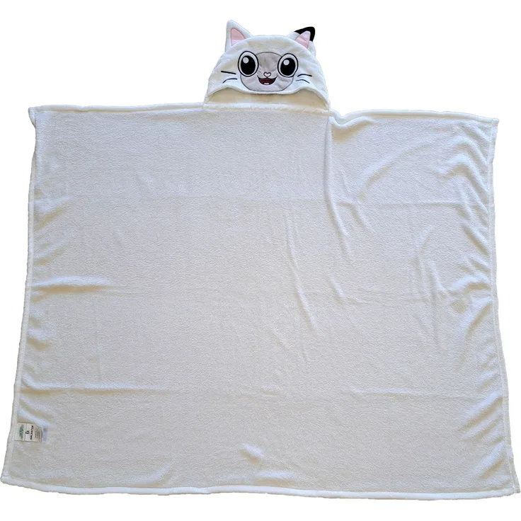 Gabby´s Dollhouse Kinder Kapuzendecke 120 x 150 cm Kuscheldecke mit Katzenohren