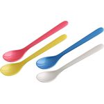 FACKELMANN 41510-Fackelmann 6 Eierlöffel, Frühstückslöffel, 14 cm, Farblich sortiert, Kunststoff