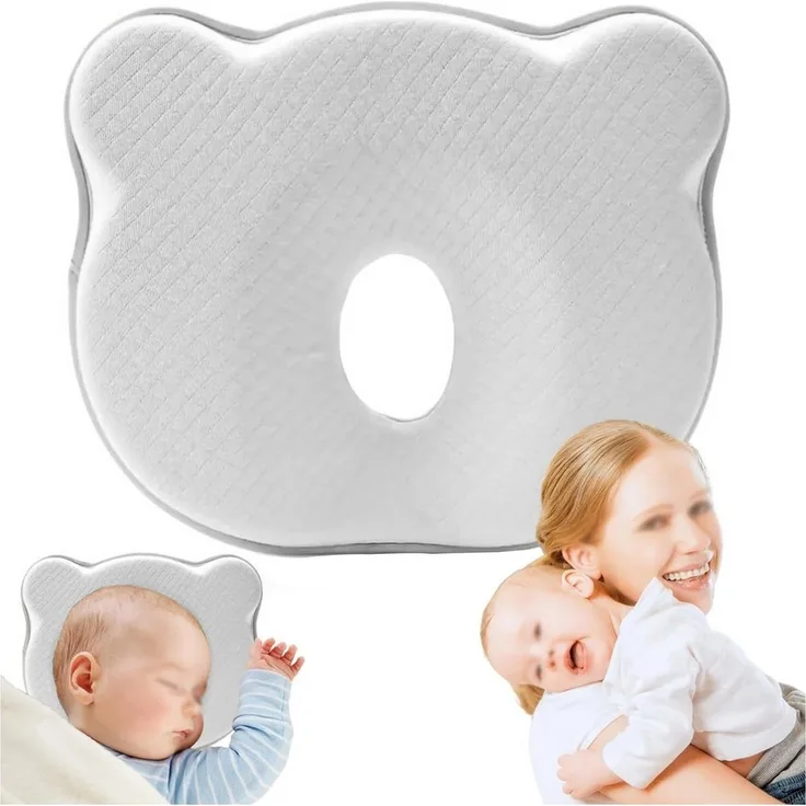 Mutig Babykissen Kopfkissen Neugeborene Memory Foam,Reisekissen, für Babys 0-12 Monate, Autositz,Kinderkissen für Bett, Kinderwagen