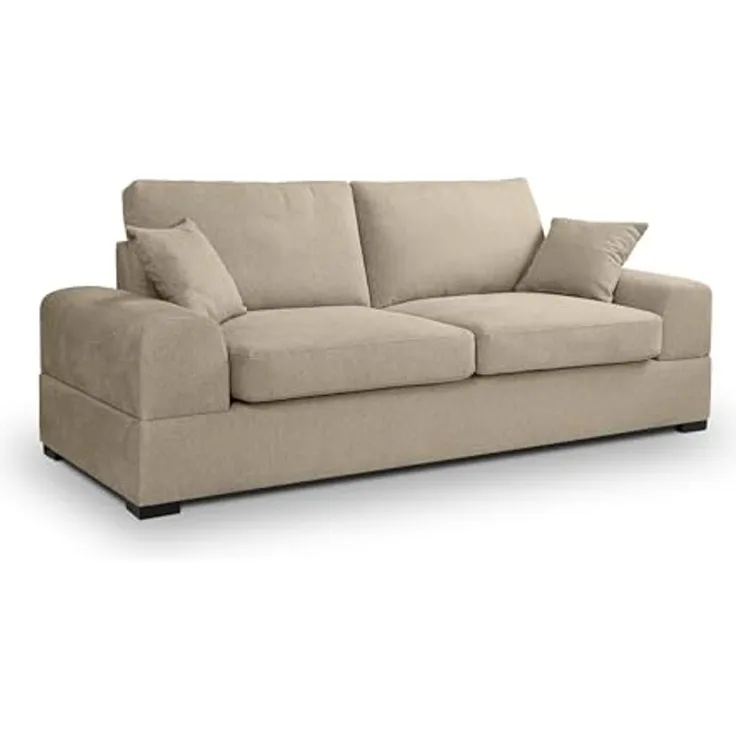 Ecksofa (B/H/T: 221x90x93 cm) in Beige