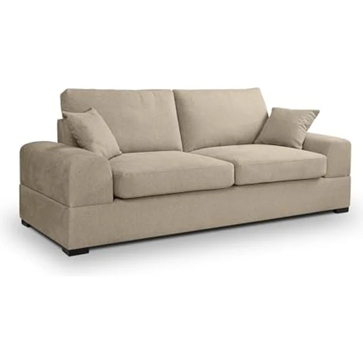 Ecksofa (B/H/T: 221x90x93 cm) in Beige – Bild 1