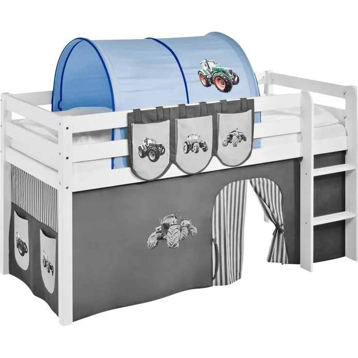 Lilokids Betttunnel Tunnel Trecker Blau - für Hochbett, Spielbett und Etagenbett