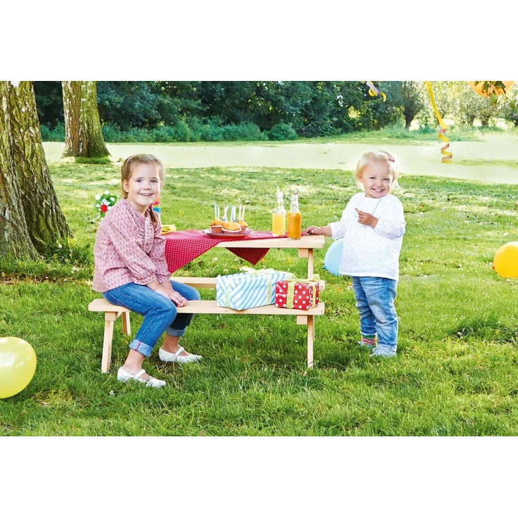 Pinolino 'Nicki' für 4 Kindersitzgarnitur, Massivholz natur, 90 x 50 x 79 cm – Bild 2