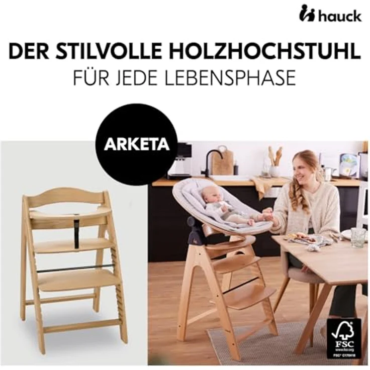 Hauck Arketa Oak Hochstuhl Treppenhochstuhl – Bild 3