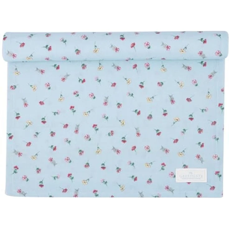 Greengate Tischdecke Lianca Tischläufer pale blue 140x45 cm – Bild 1