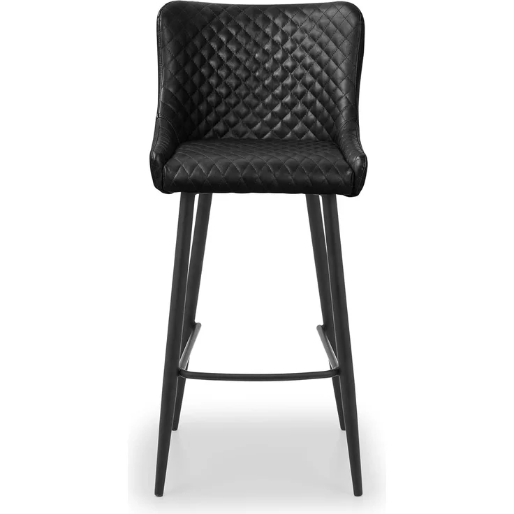 Julian Bowen Luxuriöser Barhocker aus Kunstleder - Schwarz – Bild 4