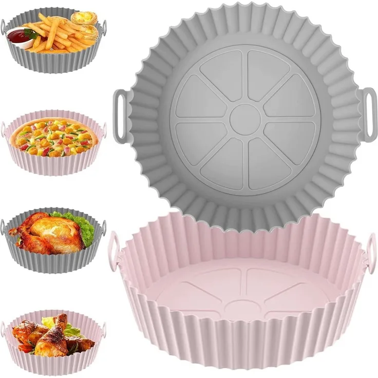 FELIXLEO Obstkuchenform Silikonform 2STK Air Fryer Silikon Backblech Wiederverwendbarer, (2-tlg)