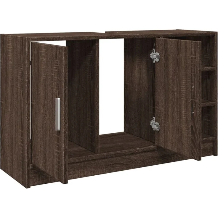 vidaXL Waschbeckenunterschrank Braun Eichen-Optik 90x29x55 cm 848128 – Bild 4