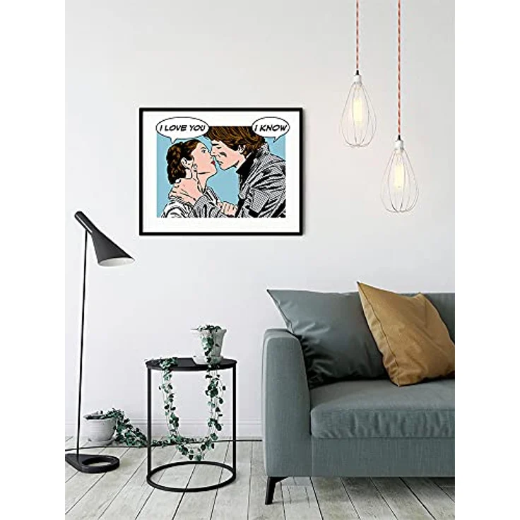 Komar Wandbild | Star Wars Classic Comic Quote Leia Han | Kunstdruck ohne Rahmen, 50 x 40 cm, bunt, für Kinder- und Jugendzimmer – Bild 4