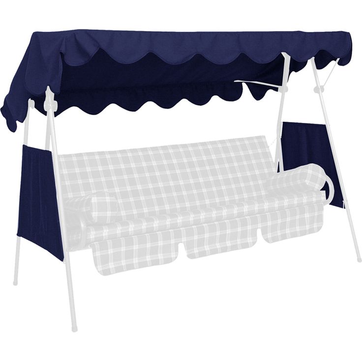 Angerer Freizeitmöbel Sonnendach für 3-Sitzer Hollywoodschaukel, Polyethylen blau, 200 x 120 cm, wasser- und schmutzabweisend, leichte Reinigung, Made in Germany