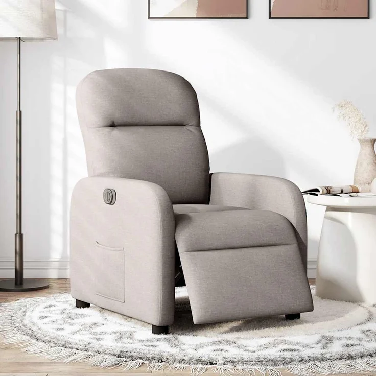 vidaXL Relaxsessel Elektrisch Taupe Stoff 3302959 – Bild 1
