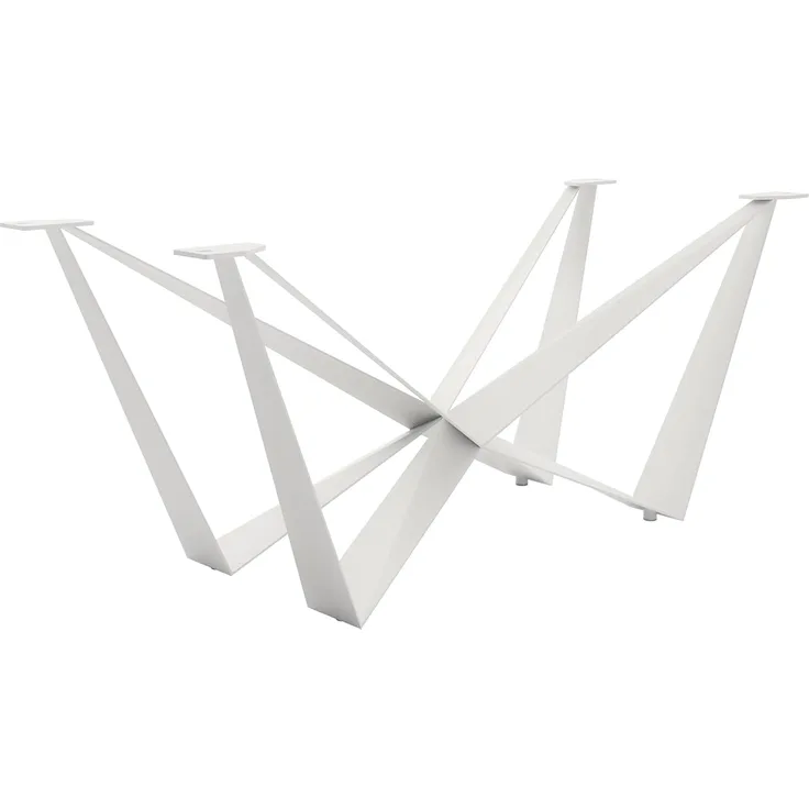 Tischgestell Spider Metall Weiß für Tischplatten ab 200 cm