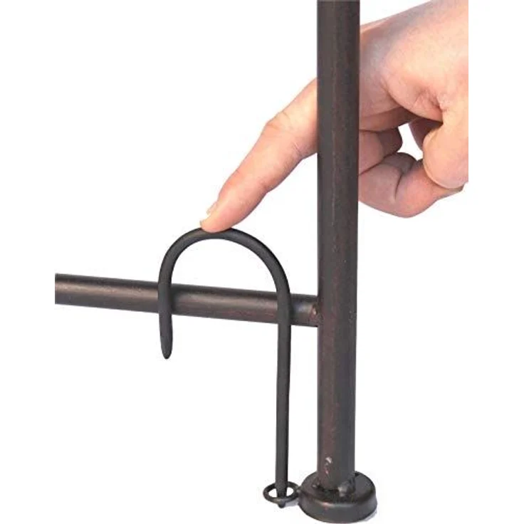 DanDiBo Rosenbogen mit Tor Tür aus Metall 101759 Gartentor 236x186 cm Schmiedeeisen Rankgerüst – Bild 5