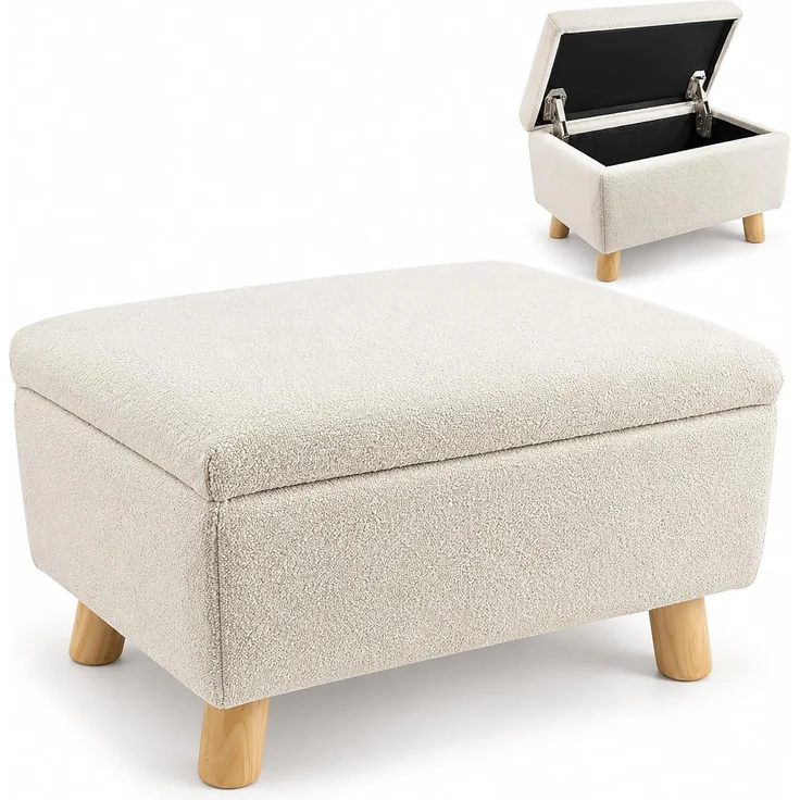 Relaxdays Fußhocker mit Stauraum – Bild 1