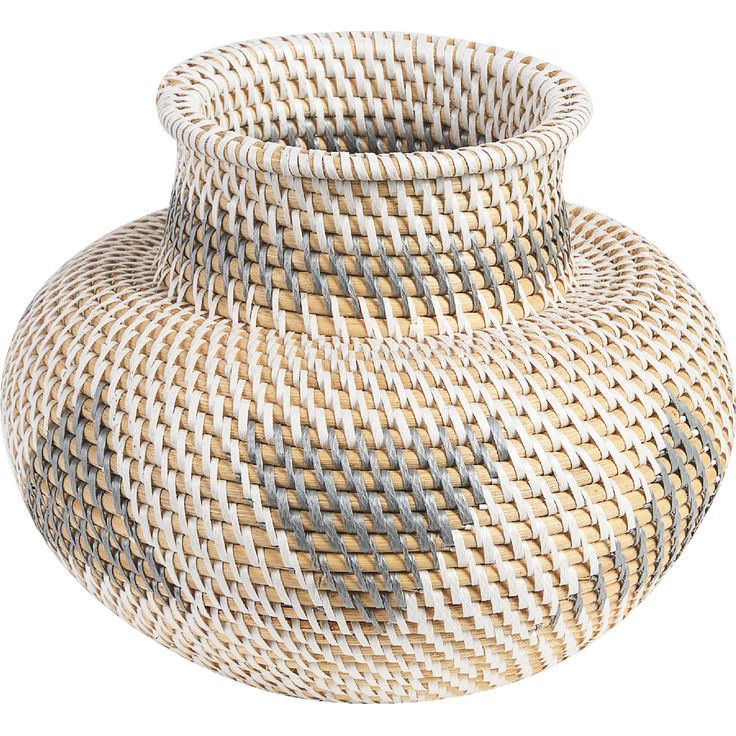 Dekovase ASAHAN 22 cm Rattan Naturfarben
