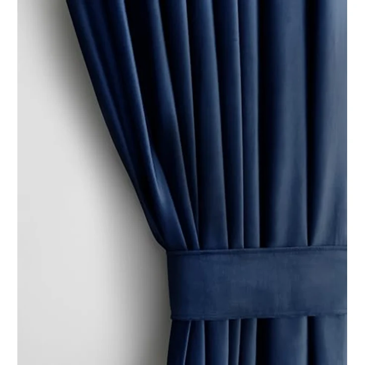 Restilo Gardine Gardine Multifunktionsband Kräuselband Vorhang Verdunkelnd Samt Textil (1 St), Kräuselband, verdunkelnd, Samt Textilien, mit Raffhalter – Bild 2