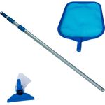 Intex Poolbodensauger Pool-Reinigungsset–Laubkescher, Bodenreiniger & Teleskopstange 239 cm, Pool Maintenance Kit, Pool Reinigungsset